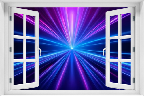 abstract background with blue and purple neon light rays