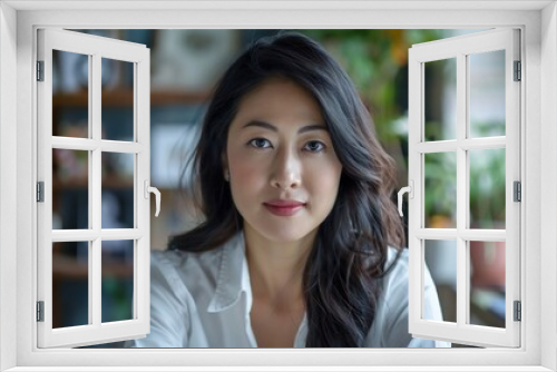 Portrait of a Young Woman in a White Shirt