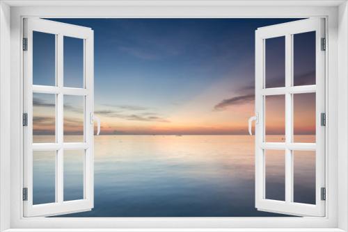 Fototapeta Naklejka Na Ścianę Okno 3D - Blue Ocean Sunset