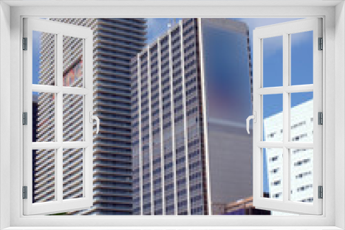 Fototapeta Naklejka Na Ścianę Okno 3D - Miami downtown day scene