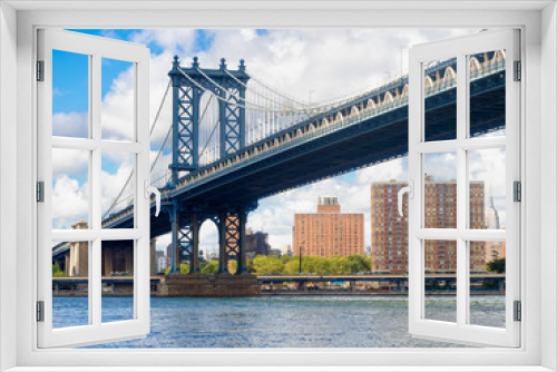 Fototapeta Naklejka Na Ścianę Okno 3D - The Manhattan Bridge in New York