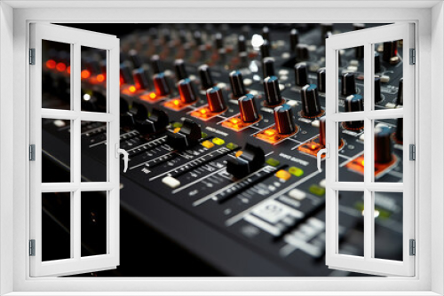 High-End Studio Mixing Console Close-Up