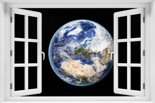 Fototapeta Naklejka Na Ścianę Okno 3D - Detailed view of Earth from space, showing North Africa, Europe and the Middle East. Elements of this image furnished by NASA