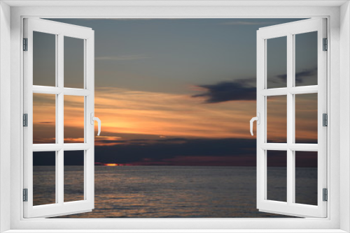 Fototapeta Naklejka Na Ścianę Okno 3D - Abend am Meer
