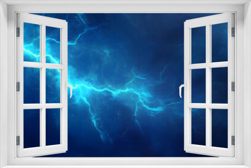 Abstract blue background with electric blue lightning