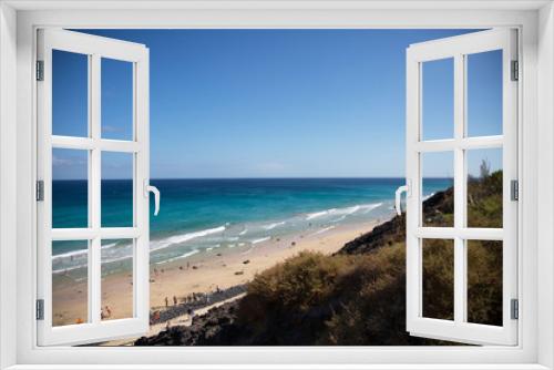 Fototapeta Naklejka Na Ścianę Okno 3D - Blaues Meer in Fuerteventura