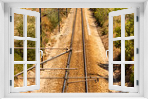 Fototapeta Naklejka Na Ścianę Okno 3D - Train tracks, railroad