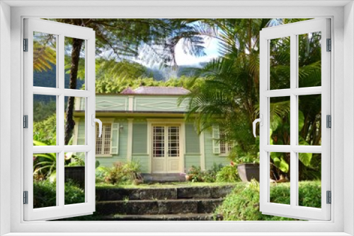 Fototapeta Naklejka Na Ścianę Okno 3D - case créole, Réunion