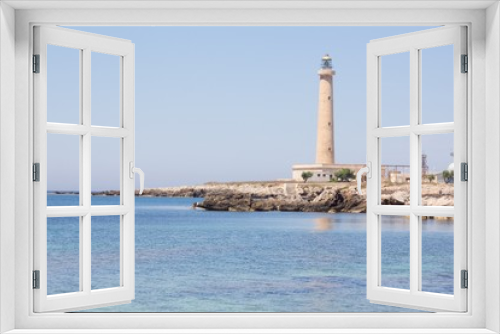 Fototapeta Naklejka Na Ścianę Okno 3D - Favignana lighthouse