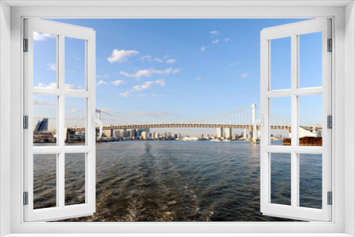 Fototapeta Naklejka Na Ścianę Okno 3D - お台場・海上からの眺め