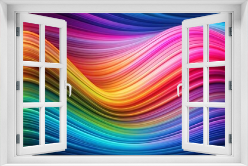 Vibrant gradient wave lines undulate across a bright, ombre-inspired background, perfect for modern design, presentation, and digital projects requiring a splash of colorful energy.