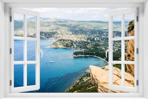 Fototapeta Naklejka Na Ścianę Okno 3D - stunning viewpoint from coastal cliff of Cassis Provence France