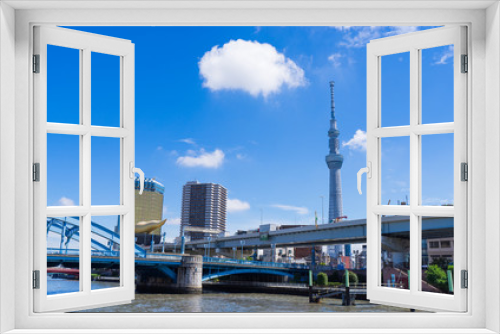 Fototapeta Naklejka Na Ścianę Okno 3D - 東京スカイツリー　隅田川