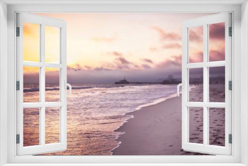 Fototapeta Naklejka Na Ścianę Okno 3D - Beautiful beach on sunset