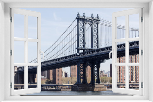 Fototapeta Naklejka Na Ścianę Okno 3D - Eastriver mit Manhattan Bridge in New York City