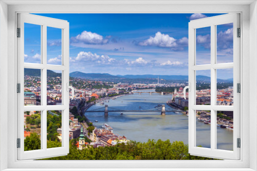 Fototapeta Naklejka Na Ścianę Okno 3D - Panoramic view of city Budapest - the capital of Hungary