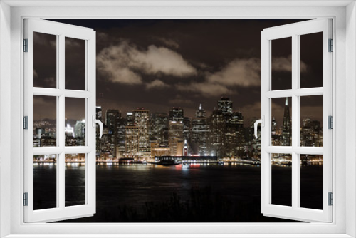 Fototapeta Naklejka Na Ścianę Okno 3D - San Francisco skyline at night