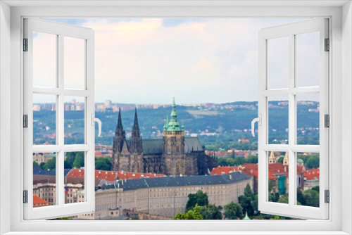 Fototapeta Naklejka Na Ścianę Okno 3D - Prague Cityscape Aerial