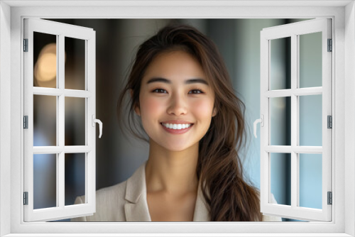 Asian Woman Accountant - woman, smile, portrait, business, professional, office, happy, confident, blurry background, natural light, indoor, work, young woman