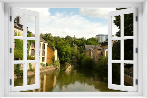Fototapeta Naklejka Na Ścianę Okno 3D - Luxembourg - Lower town of Grund - Alzette river
