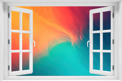 Vibrant Gradient Abstract Background with Bold Transition from Deep Orange to Vivid Teal, Striking and Energetic Design for Modern Digital Projects