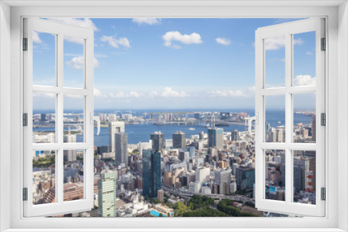 Fototapeta Naklejka Na Ścianę Okno 3D - 東京タワーからの眺め（東京湾方面）