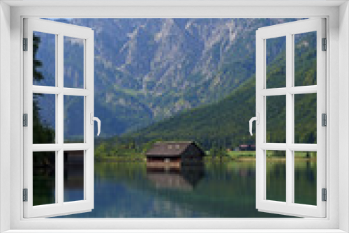 Fototapeta Naklejka Na Ścianę Okno 3D - Almsee bei Grünau im Almtal - Salzkammergut