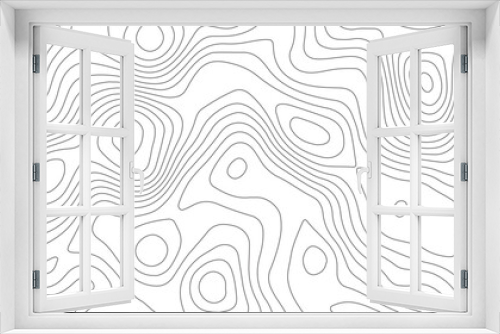 White luxury topographic lines map background .modern technology wave curve line contour map design .seamless geography grid vector illustration .