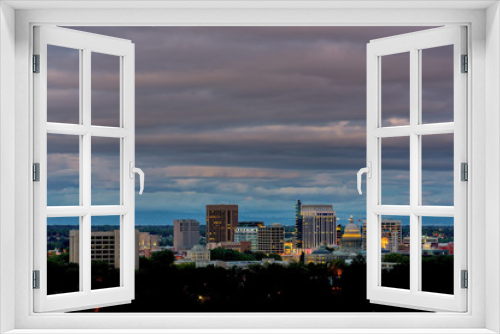 City of Boise with night skyline