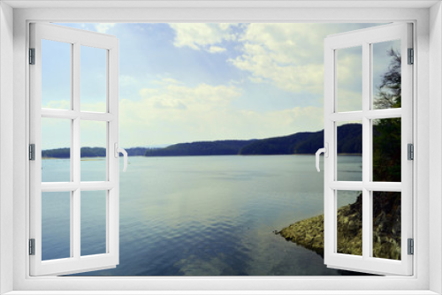 Fototapeta Naklejka Na Ścianę Okno 3D - jezioro 