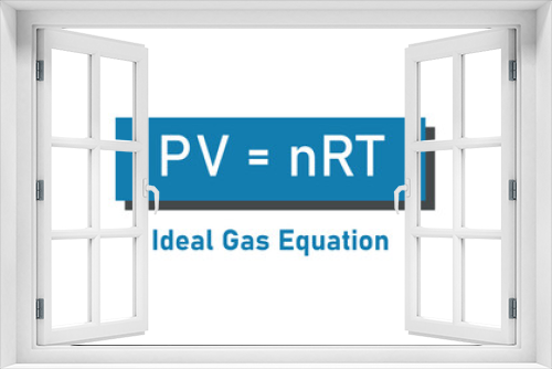 Ideal gas law equation. Pressure, volume, amount of substance, ideal gas constant and temperature.