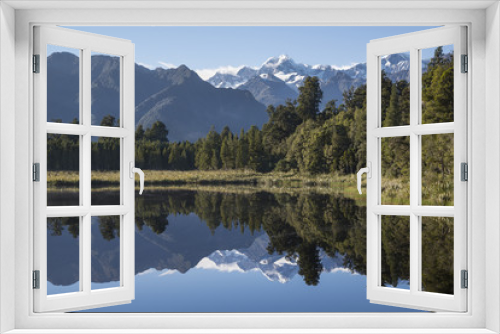 Fototapeta Naklejka Na Ścianę Okno 3D - Reflections on Lake Matheson , South Island New Zealand
