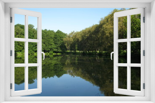 Fototapeta Naklejka Na Ścianę Okno 3D - Forest lake.
