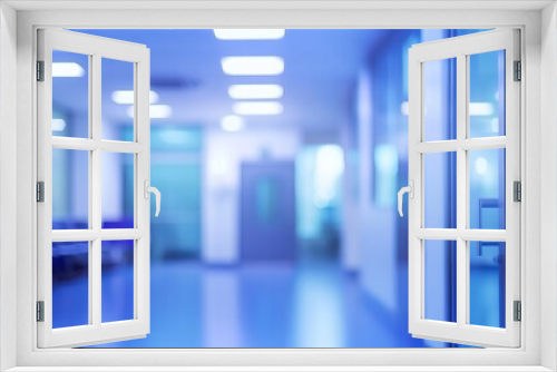 Abstract blurred image of a hospital or clinic interior. Stock photo depicting a defocused medical office environment.