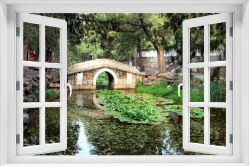 Fototapeta Naklejka Na Ścianę Okno 3D - Brücke im Sommerpalast in Peking