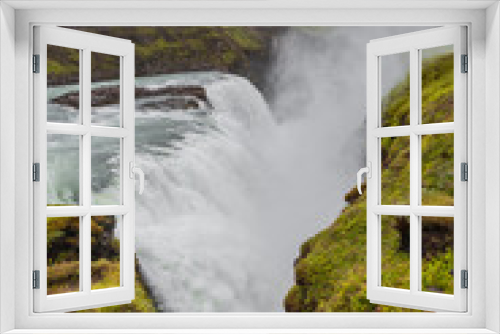 Fototapeta Naklejka Na Ścianę Okno 3D - Wonderful waterfall Gullfoss in Iceland, summer time