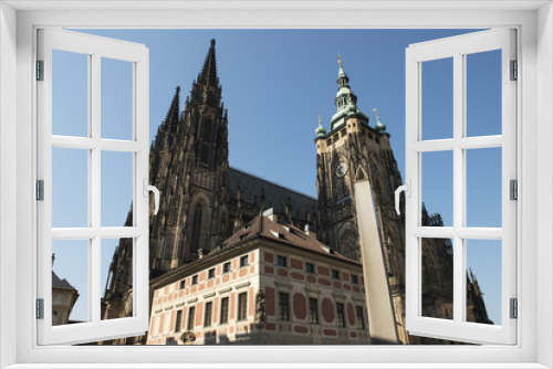 Fototapeta Naklejka Na Ścianę Okno 3D - St. Vitus Cathedral in Prague, Czech Republic