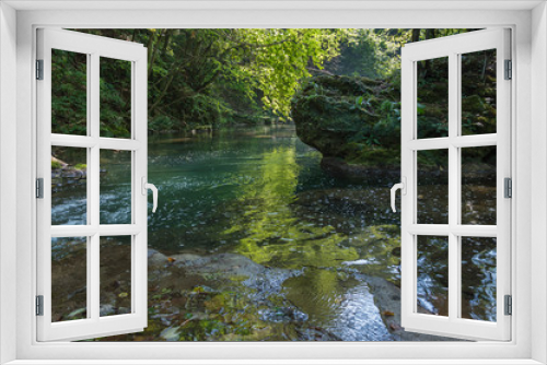 Fototapeta Naklejka Na Ścianę Okno 3D - Blue Pond