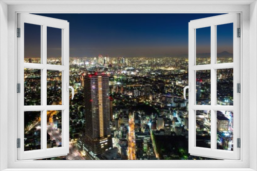 Fototapeta Naklejka Na Ścianę Okno 3D - 東京・池袋方面から望む大都会の夜景