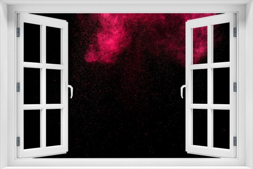 Fototapeta Naklejka Na Ścianę Okno 3D - Abstract red and pink paint Holi.