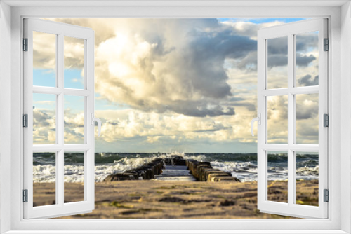 Fototapeta Naklejka Na Ścianę Okno 3D - skybridge