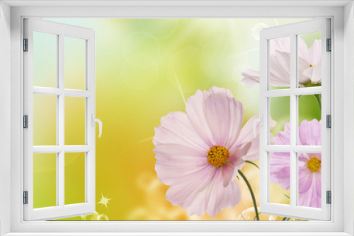 Fototapeta Naklejka Na Ścianę Okno 3D - Spring flowers on a morning abstract spring nature
