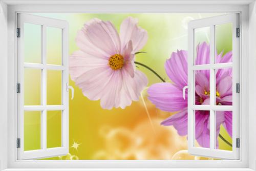 Fototapeta Naklejka Na Ścianę Okno 3D - Spring flowers on a morning abstract spring nature