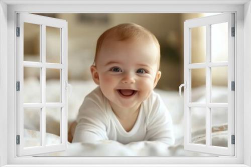 Baby portrait in bed