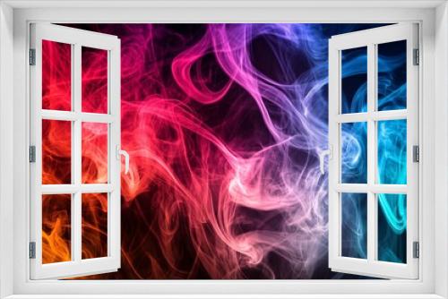 abstract vibrant smoke patterns in a spectrum of colors creating a dynamic and colorful design