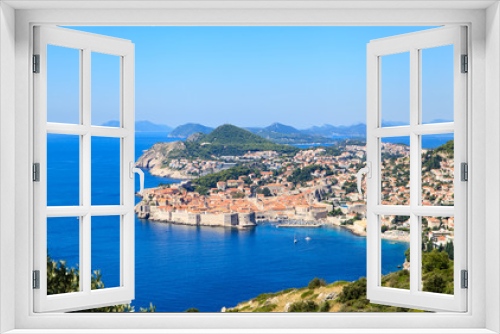 Fototapeta Naklejka Na Ścianę Okno 3D - panoramic view of old city, Dubrovnik Croatia