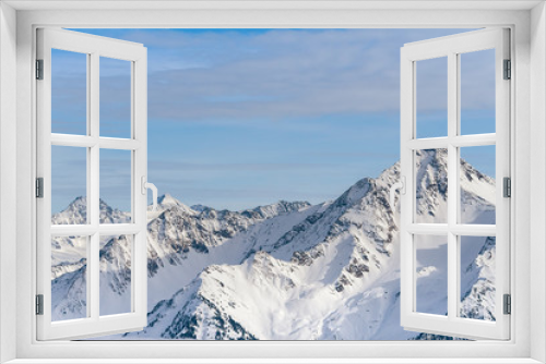 Fototapeta Naklejka Na Ścianę Okno 3D - Winter mountain landscape