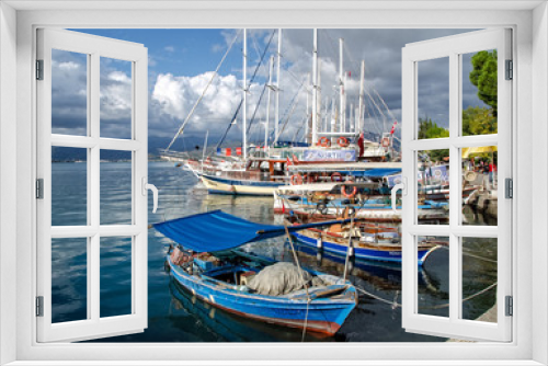 Fototapeta Naklejka Na Ścianę Okno 3D - Hafen von Fethiye (Türkei)
