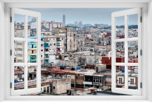 Fototapeta Naklejka Na Ścianę Okno 3D - City scape of Havana capitol of Cuba