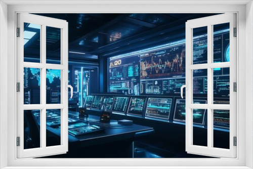 High-Tech Control Room for Managing Global Payment Gateways with Real-Time Data